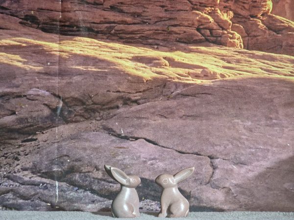 2" Black Bunny Pair