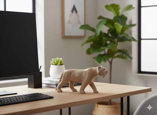 Hand Carved Female Lion